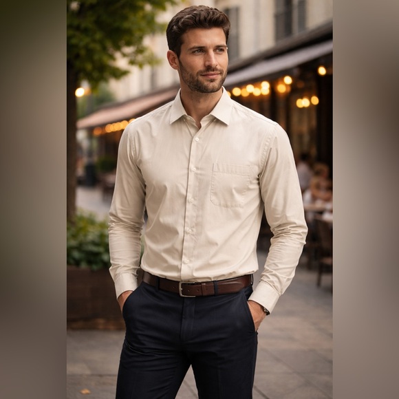 Alexander Julian Other - Alexander Julian Men's Beige Dress Shirt Sz S 14-14 1/2